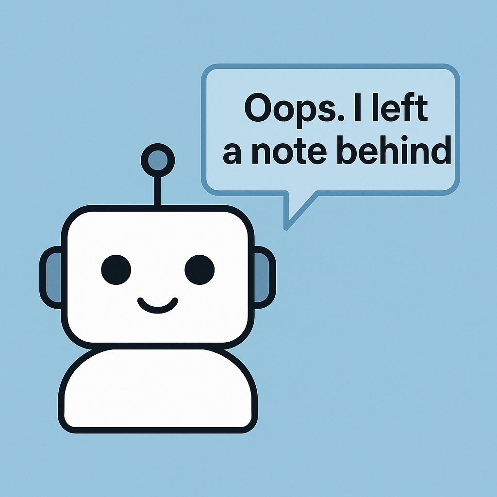 When AI Forget to Delete Its Own Notes